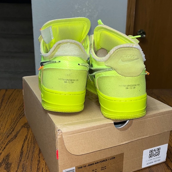 Nike Off White Air Force 1 “Volt” - Picture 3 of 9